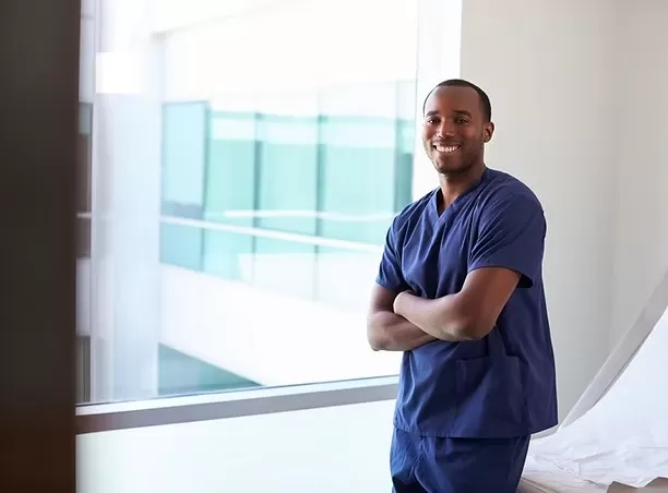 smiling healthcare professional